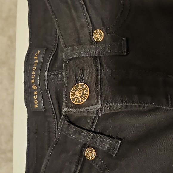 NWOT Women's Rock &Republic Black Skinny Jeans Size 4 Kashmiere - Picture 2 of 8